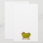 Funny Yellow Ram Chinese Year Zodiak Stationery Briefpapier (Voorkant / Achterkant)