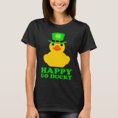 Funny Yellow Rubber Duck Leprechaun Hat St Patrick T-shirt (Voorkant)