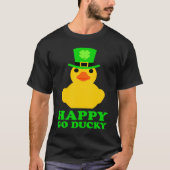 Funny Yellow Rubber Duck Leprechaun Hat St Patrick T-shirt (Voorkant)