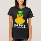 Funny Yellow Rubber Duck Leprechaun Hat St Patrick T-shirt (Voorkant)