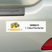 Funny Yellow School Bus Humoureus Bumpersticker (Op auto)