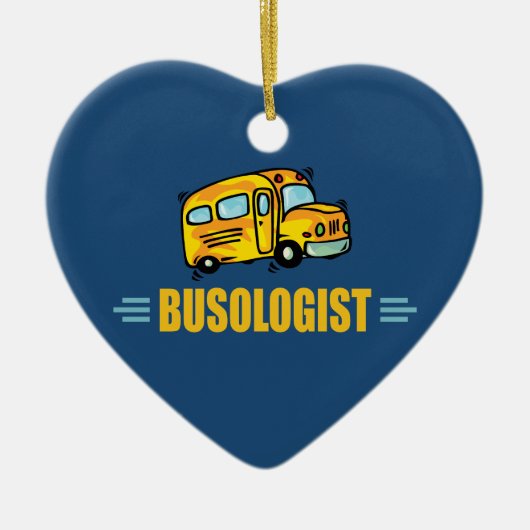 Funny Yellow School Bus Humoureus Keramisch Ornament (Voorkant)