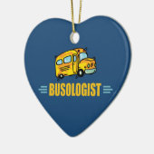 Funny Yellow School Bus Humoureus Keramisch Ornament (Links)