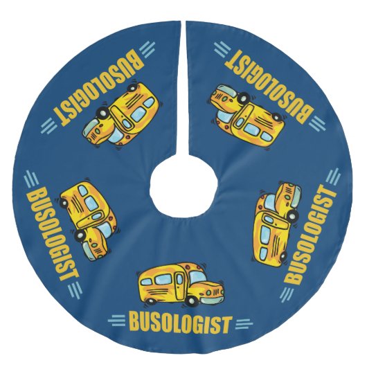 Funny Yellow School Bus Humoureus Kerstboom Rok (Voorkant)