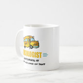 Funny Yellow School Bus Humoureus Koffiemok (Voorkant links)