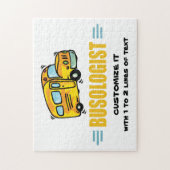 Funny Yellow School Bus Humoureus Legpuzzel (Verticaal)