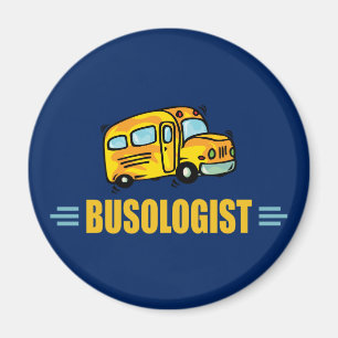 Funny Yellow School Bus Humoureus Magneet