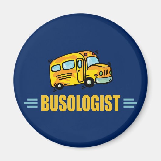 Funny Yellow School Bus Humoureus Magneet (Voorkant)