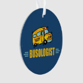Funny Yellow School Bus Humoureus Ornament (voorkant)