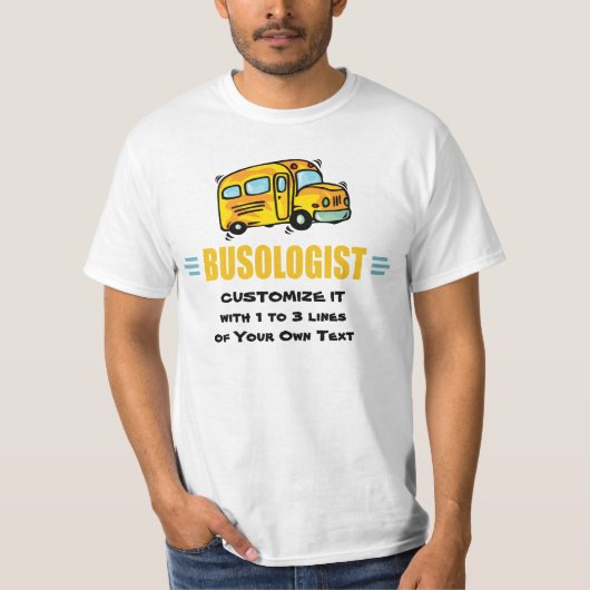 Funny Yellow School Bus Humoureus T-shirt (Voorkant)
