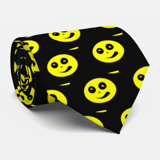 Funny Yellow Smile Facks Stropdas (Opgerold)