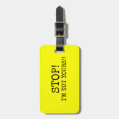 FUNNY YELLOW Stop! IK BEN NIET JULLIE Bagagelabel (Voorkant verticaal)