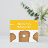 Funny Yellow Toasted Bread Cheesy Briefkaart (Staand voorkant)