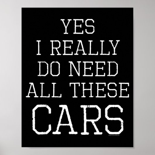 Funny Yes I Really Do Need All These Garage Mechan Poster (Voorkant)