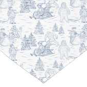 Funny Yeti Monsters Antiek Winter Toile Pattern Medium Tafelloper (Hoek)