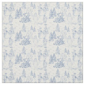 Funny Yeti Monsters Antiek Winter Toile Pattern Stof (Swatch)