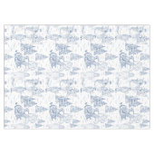 Funny Yeti Monsters Antiek Winter Toile Pattern Tafelkleed (Voorkant (Horizontaal))