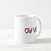 Funny Yiddish Phrase - Oy Vey, Jewish Holiday Gift Koffiemok (Voorkant rechts)