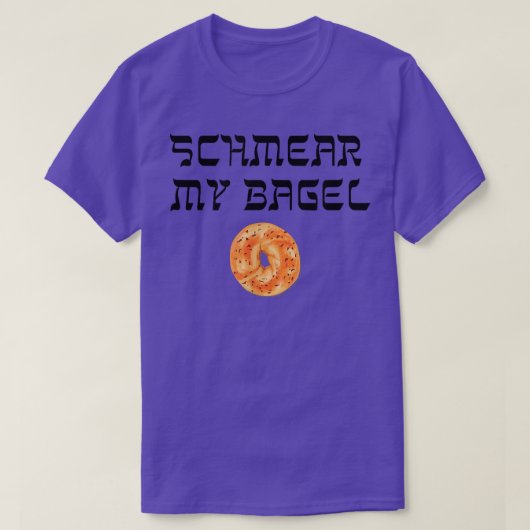 Funny Yiddish Schmear My Bagel T-shirt Joodse Humo (Design voorkant)