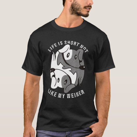 Funny Ying Yang Dog Dachshund Quote T-shirt (Voorkant)