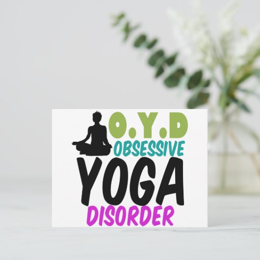 Funny Yoga Briefkaart (Staand voorkant)