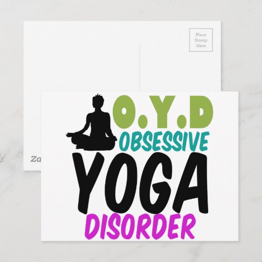 Funny Yoga Briefkaart (Voorkant / Achterkant)