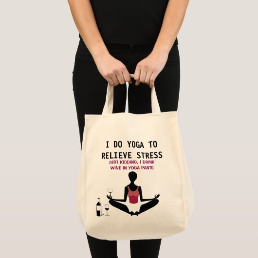 FUNNY YOGA-CANVAS TAS (Voorkant (product))
