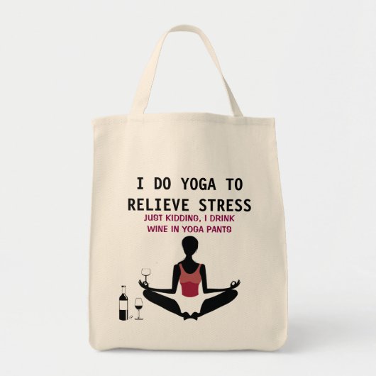 FUNNY YOGA-CANVAS TAS (Voorkant)