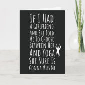 Funny Yoga Cards For Men For Him Kaart (Voorkant)