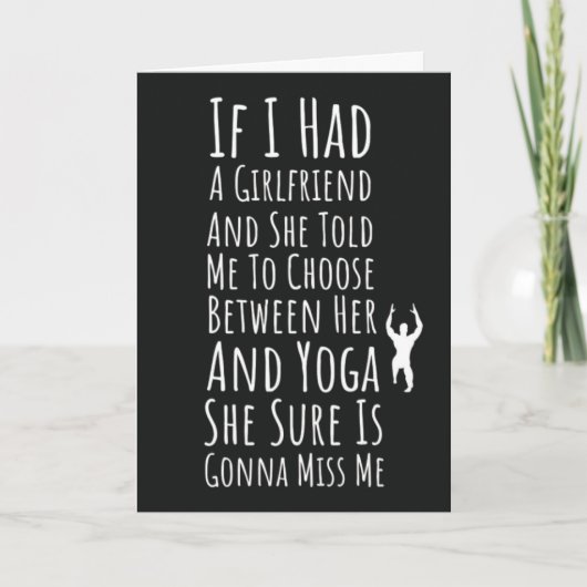 Funny Yoga Cards For Men For Him Kaart (Voorkant)