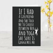 Funny Yoga Cards For Men For Him Kaart (Gele Bloem)