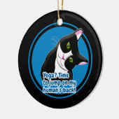Funny Yoga Cat Keramisch Ornament (Links)
