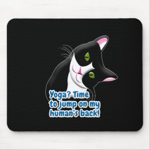Funny Yoga Cat Muismat