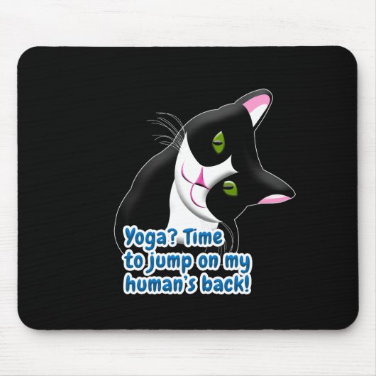 Funny Yoga Cat Muismat (Voorkant)