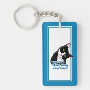 Funny Yoga Cat Sleutelhanger