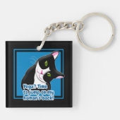 Funny Yoga Cat Sleutelhanger (Achterkant)