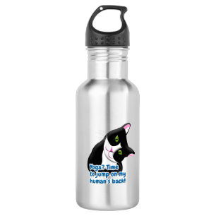 Funny Yoga Cat Waterfles