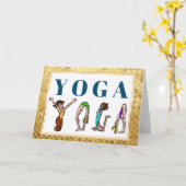 Funny Yoga Day Wenskaart Kaart (Gele Bloem)