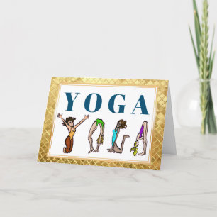 Funny Yoga Day Wenskaart Kaart