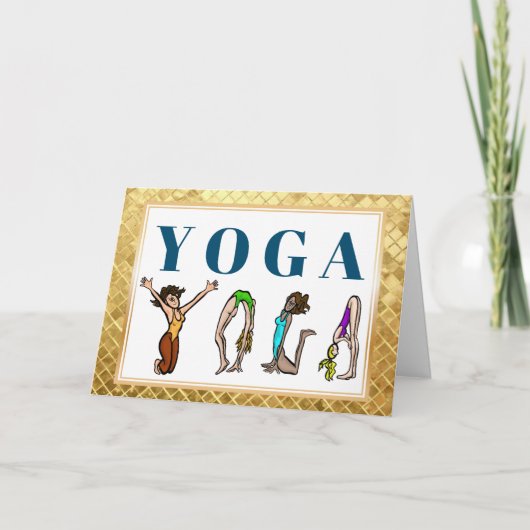 Funny Yoga Day Wenskaart Kaart (Voorkant)