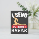 Funny Yoga Gezegde Briefkaart (Staand voorkant)