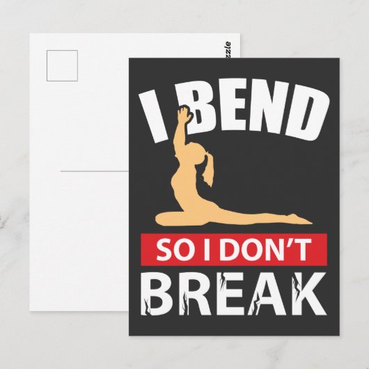 Funny Yoga Gezegde Briefkaart (Voorkant / Achterkant)