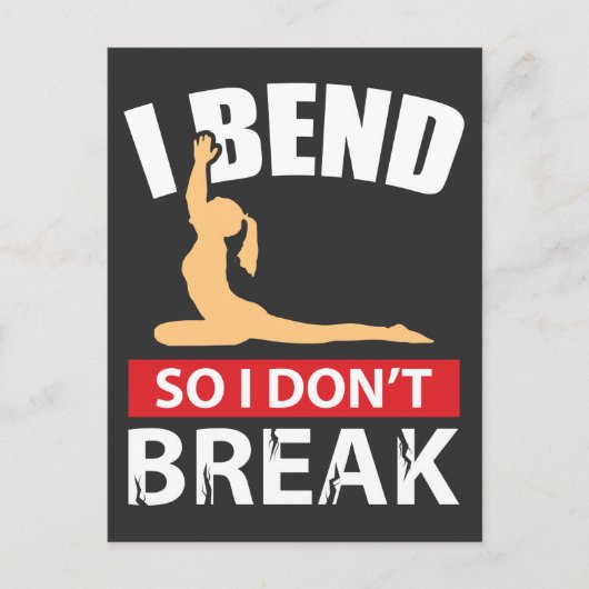 Funny Yoga Gezegde Briefkaart (Voorkant)