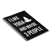 Funny Yoga Gifts Humor Girly Typography Trendy Notitieboek (Rechterzijde)