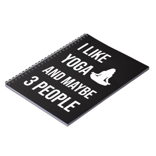 Funny Yoga Gifts Humor Girly Typography Trendy Notitieboek (Linkerzijde)