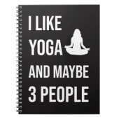 Funny Yoga Gifts Humor Girly Typography Trendy Notitieboek (Voorkant)
