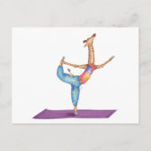 Funny yoga giraffe briefkaart (Voorkant)