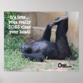 Funny Yoga Gorilla Poster (16x20) Om.... (Voorkant)