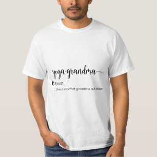 Funny Yoga Grandma-definitie T-shirt