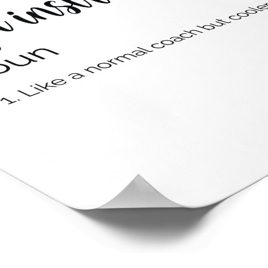 Funny Yoga Instructor Definition Poster (Hoek)